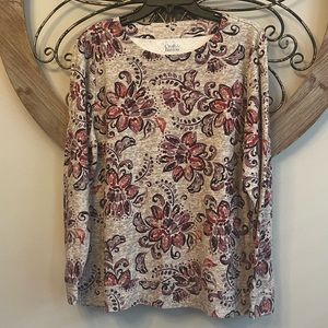 Croft & Barrow Women’s Floral Long Sleeve Top